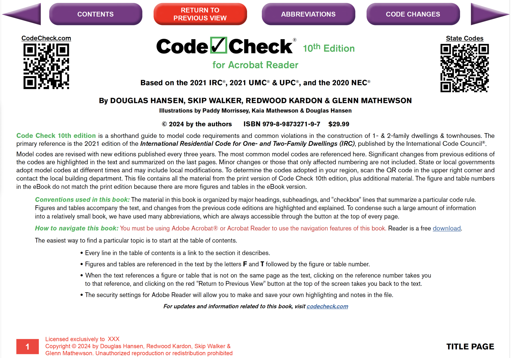 Code Check 10th Edition eBook - Code Check