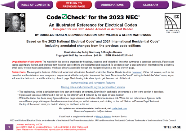 Code Check Electrical 10th Edition eBook